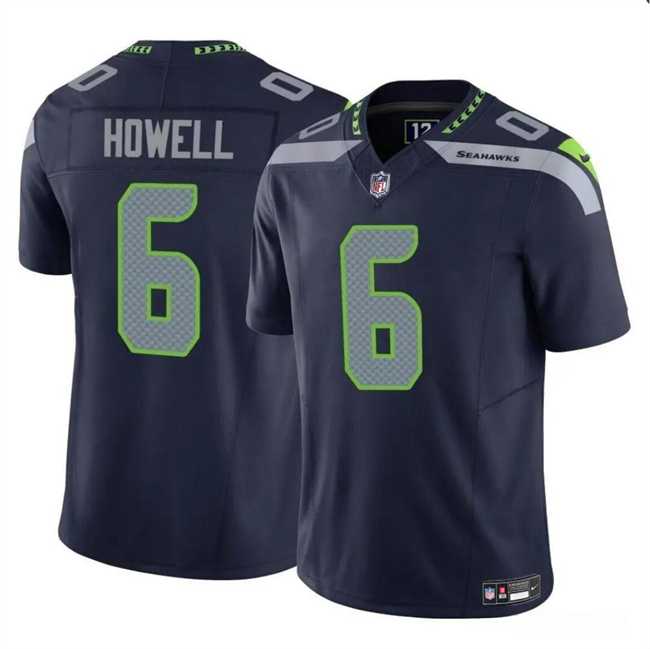 Youth Seattle Seahawks #6 Sam Howell Navy 2023 F.U.S.E. Vapor Limited Stitched Jersey Dzhi